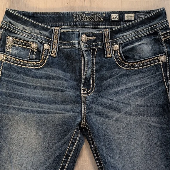 Miss Me Women's Dark Blue Boot Cut Jeans - Picture 1 of 9